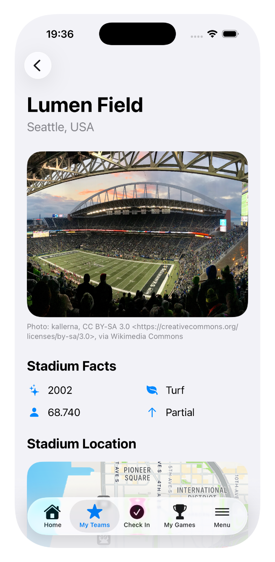 Touchdown Tracker app preview 3
